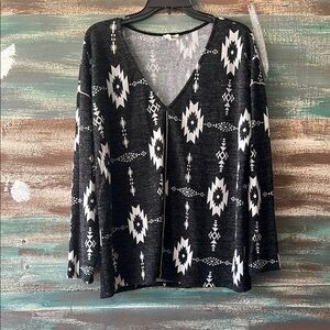 Black and White Aztec Cardigan